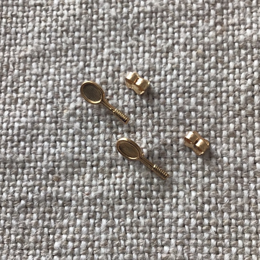 Tennis Racket And Arrow Earrings